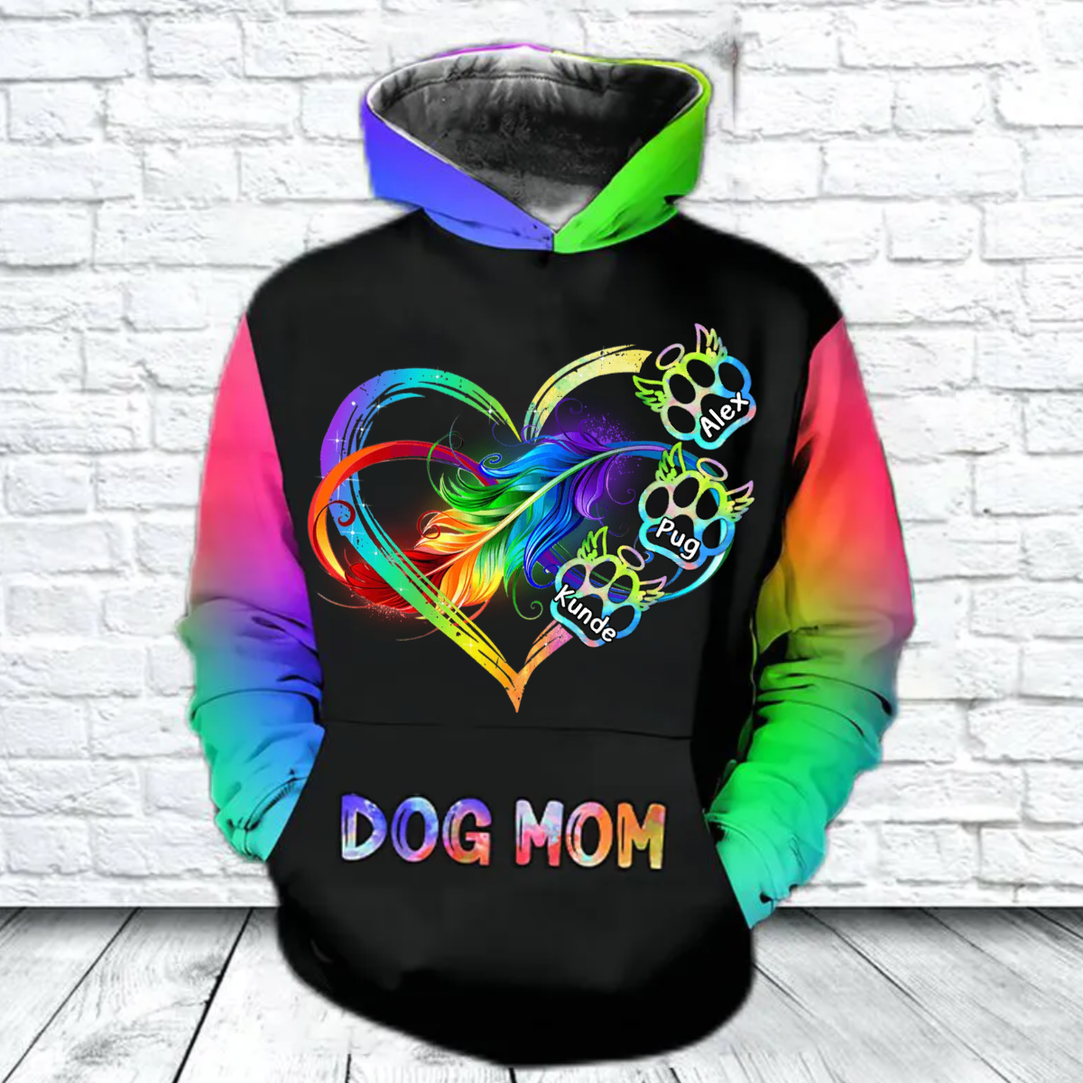 Dog Mom Hoodie Infinite Love Rainbow Memorial Loss Dog Hoodie Remembrance Dog Hoodie 3D All Over Print