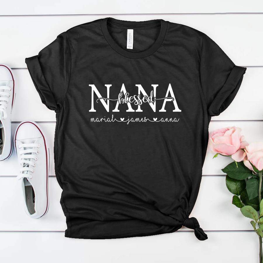 Pamaheart Personalized Blessed Nana T – Shirt  Classic Canvas