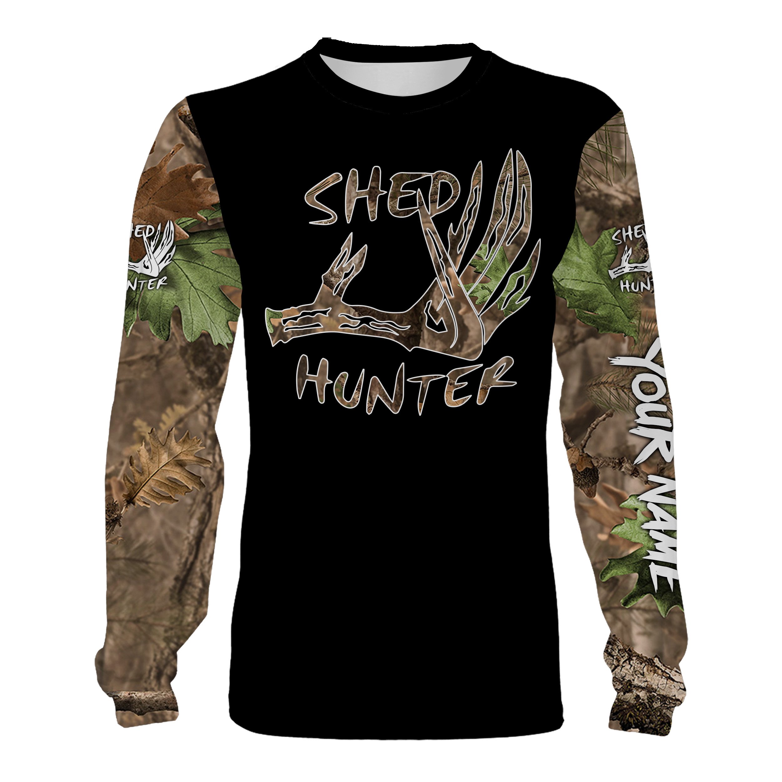 Shed Hunting Deer Antlers Camo Customize Name 3D All Over Printed Shirts – Personalized Men Women Shed Hunter Shirt –   Fsd1544