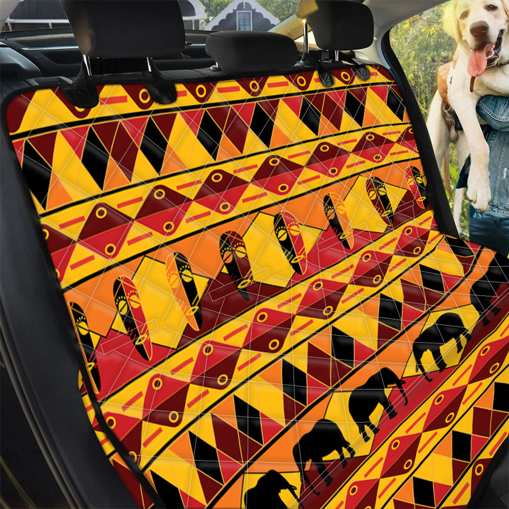 Sunset African Tribal Pattern Print Pet Car Back Seat Cover