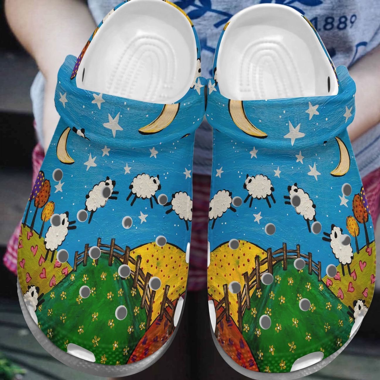 Sheep Personalized Clog, Custom Name, Text, Color, Number Fashion Style For Women, Men, Kid, Print 3D Counting Sheep