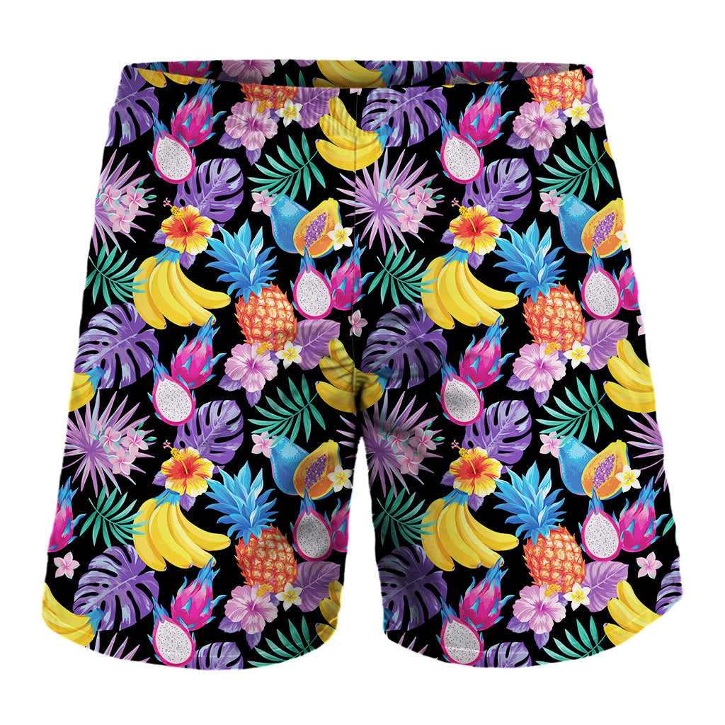 Tropical Palm And Hawaii Fruits Print Shorts Ha5510