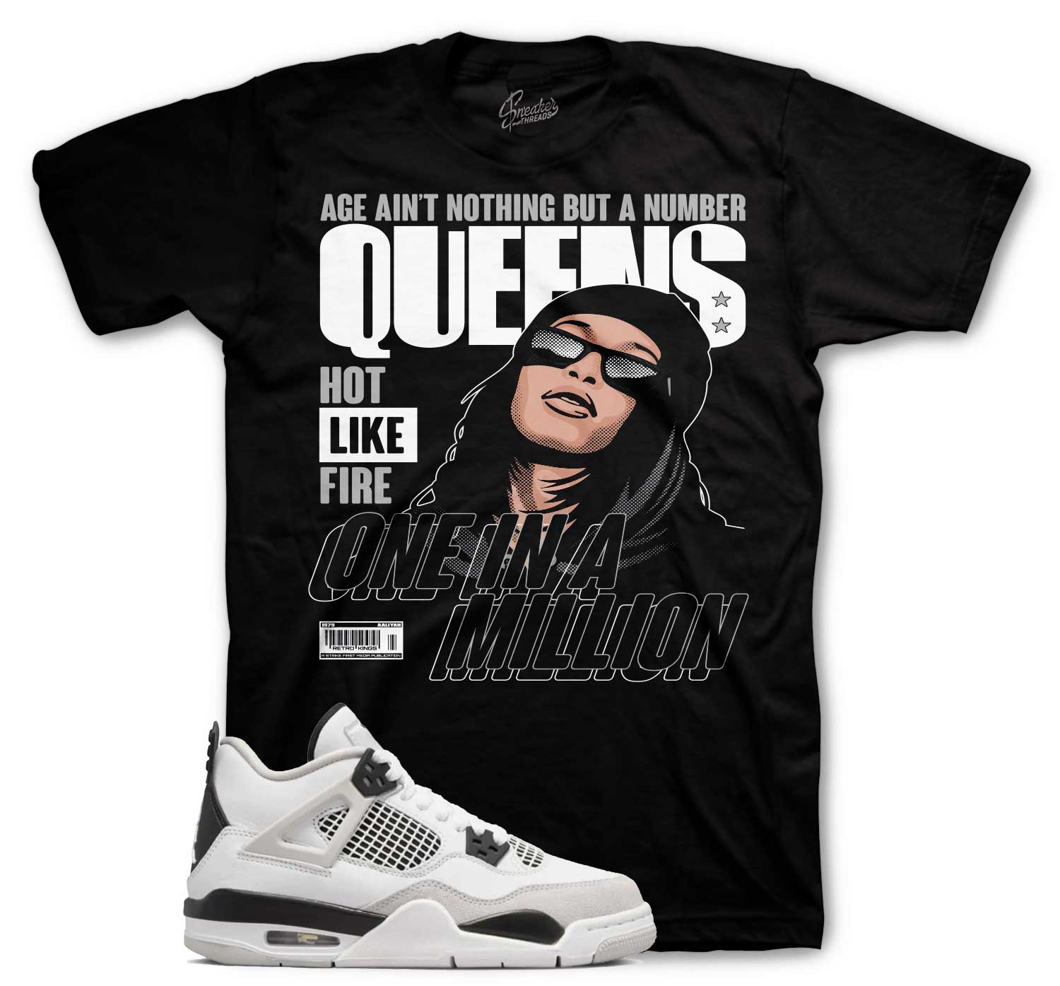 Jordan 4 Military Black Queens Shirt – Melanin Attire Shop