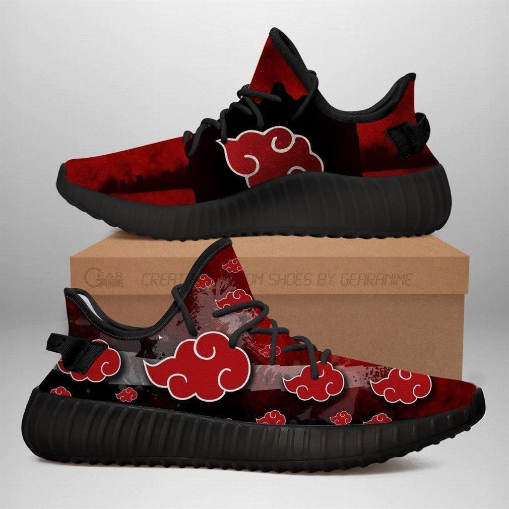 Akatsuki Cloud Yz Naruto Anime Yeezy Black Shoes Sport Sneakers