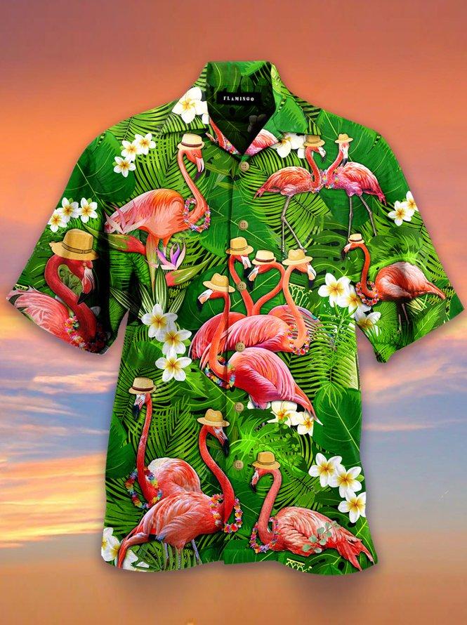 Flamingo Hawaii Shirt Unisex Full Size Adult Colorful Ha89016