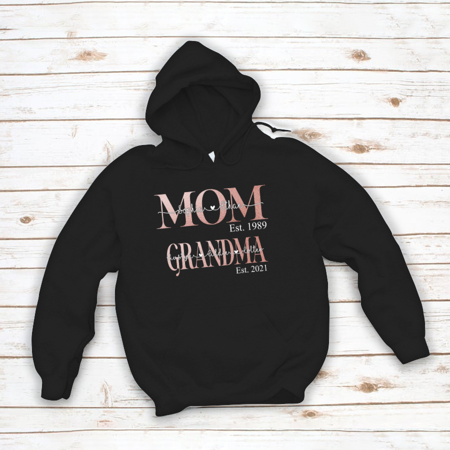 Personalized Mom Grandma With Grandkids Hoodie