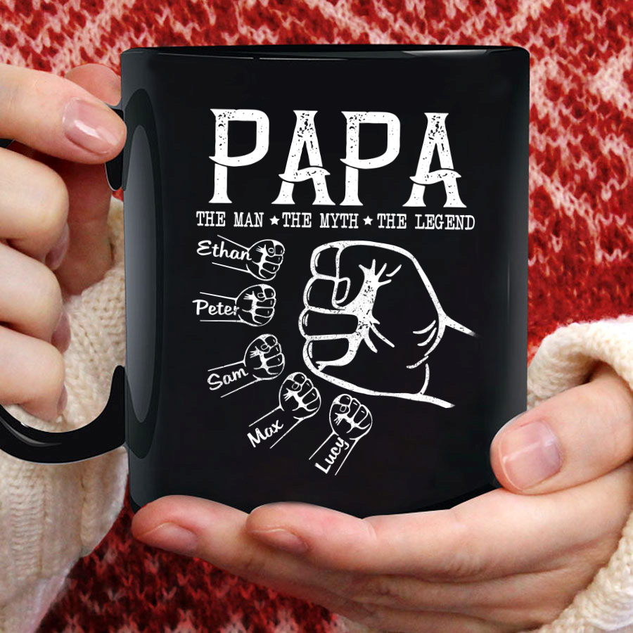 Grandpa The Man The Myth The Legend Hands Mug