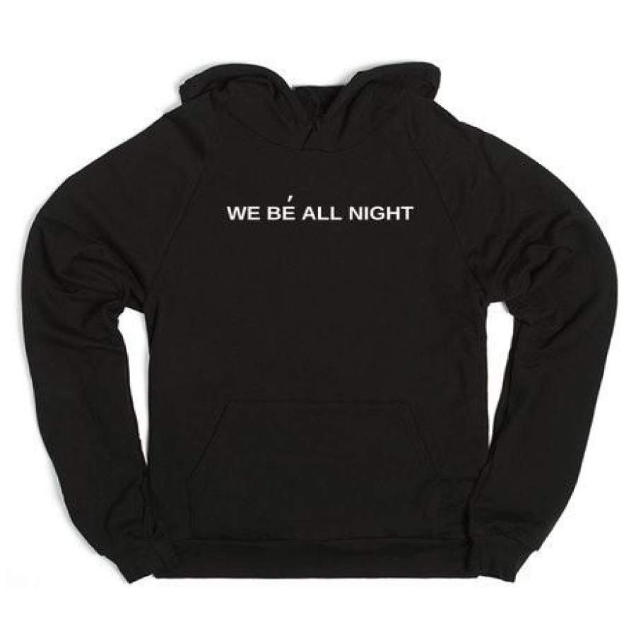 WE BE ALL NIGHT Women’s Casual Black Gray Pink & White Beyonce Pullover Hoodie