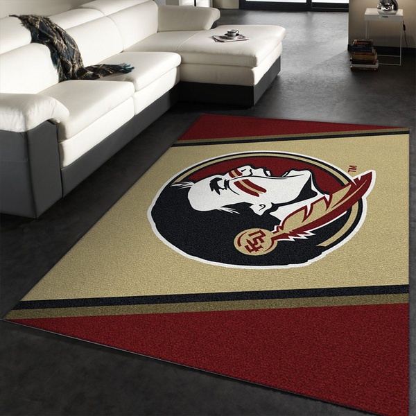 College Spirit Florida State Sport Area Rug Team Logo Family Gift US Decor