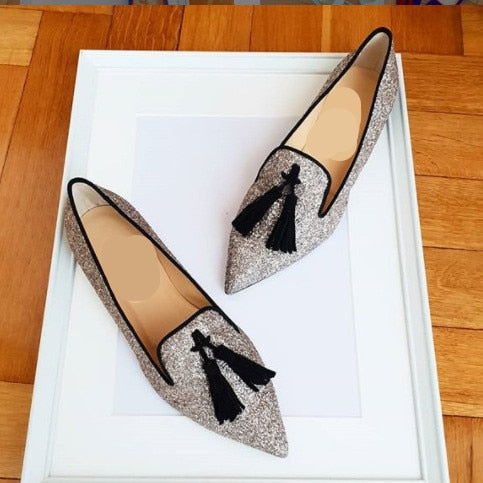 Footwear Pointed Toe New Dress Summer Solid Lace-Up Flat Shoes