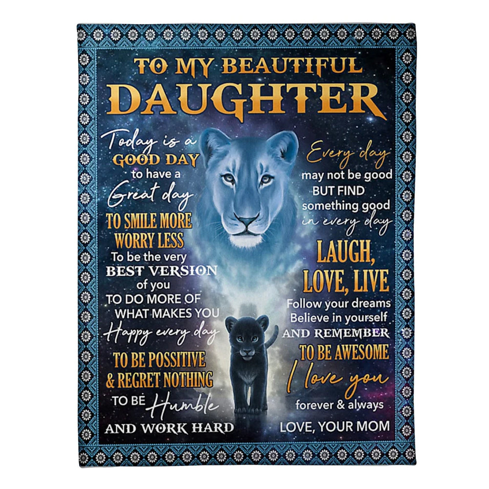 Tiger Today Is A Good Day Mom To Daughter – Flannel Blanket