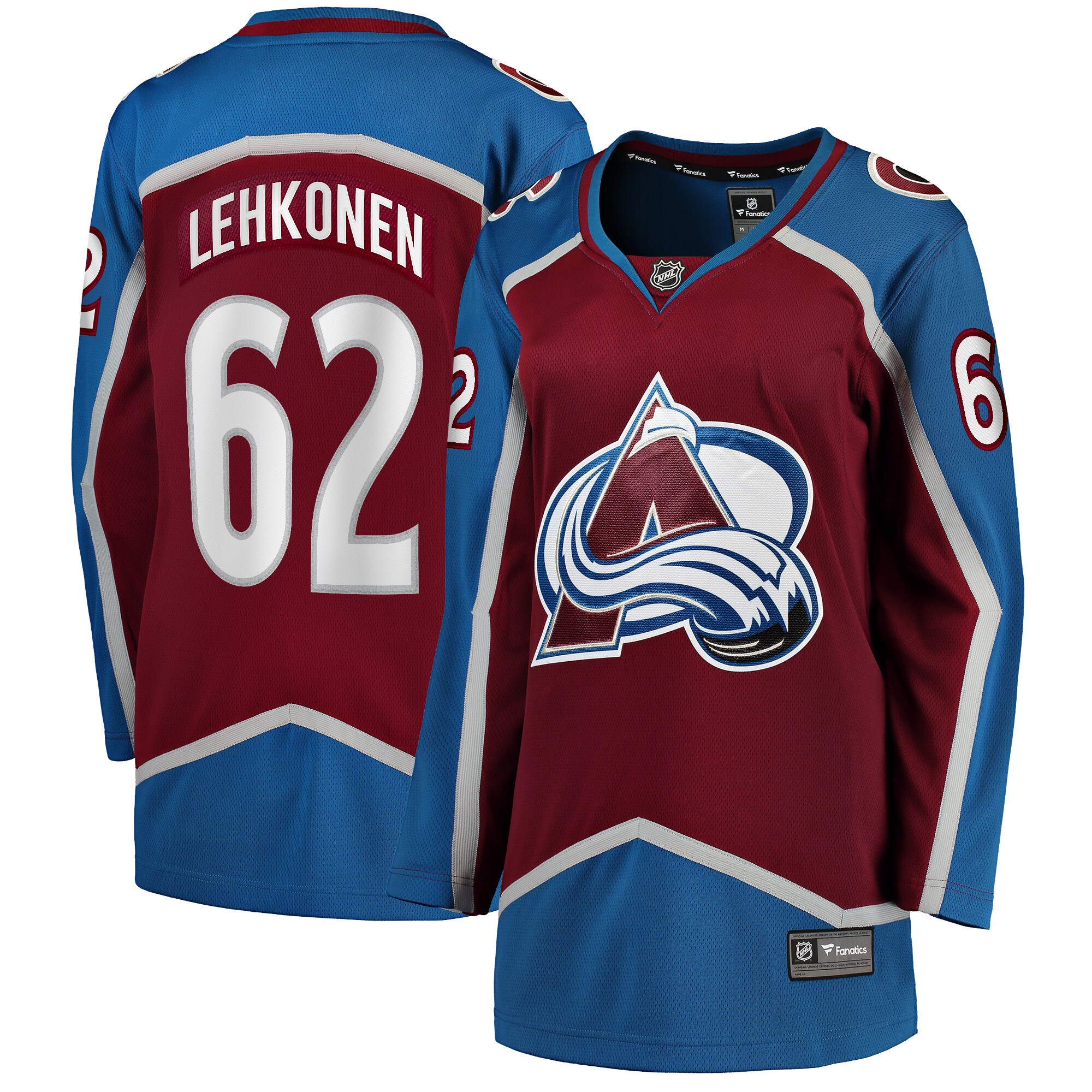 Artturi Lehkonen Colorado Avalanche Branded Women's Home Breakaway Player Jersey – Burgundy