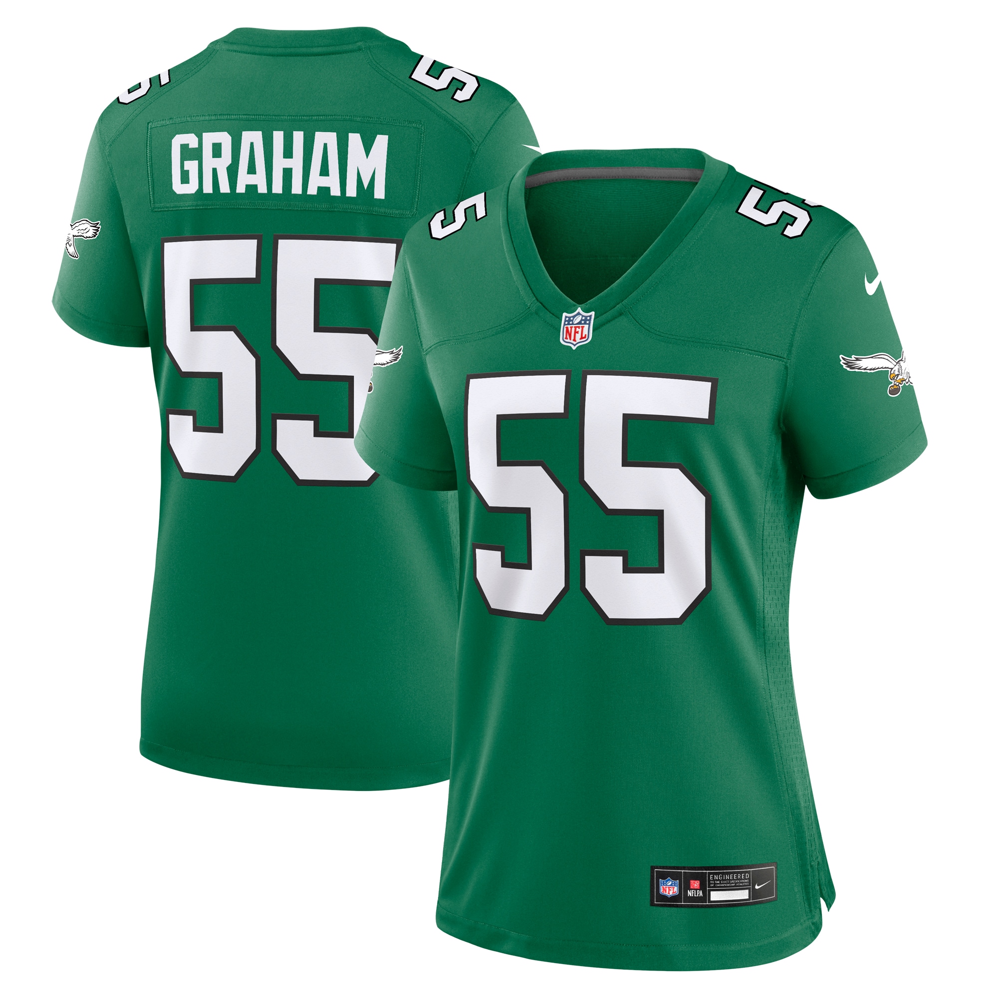 Women’s Philadelphia Eagles Brandon Graham Kelly Green Alternate Game Jersey