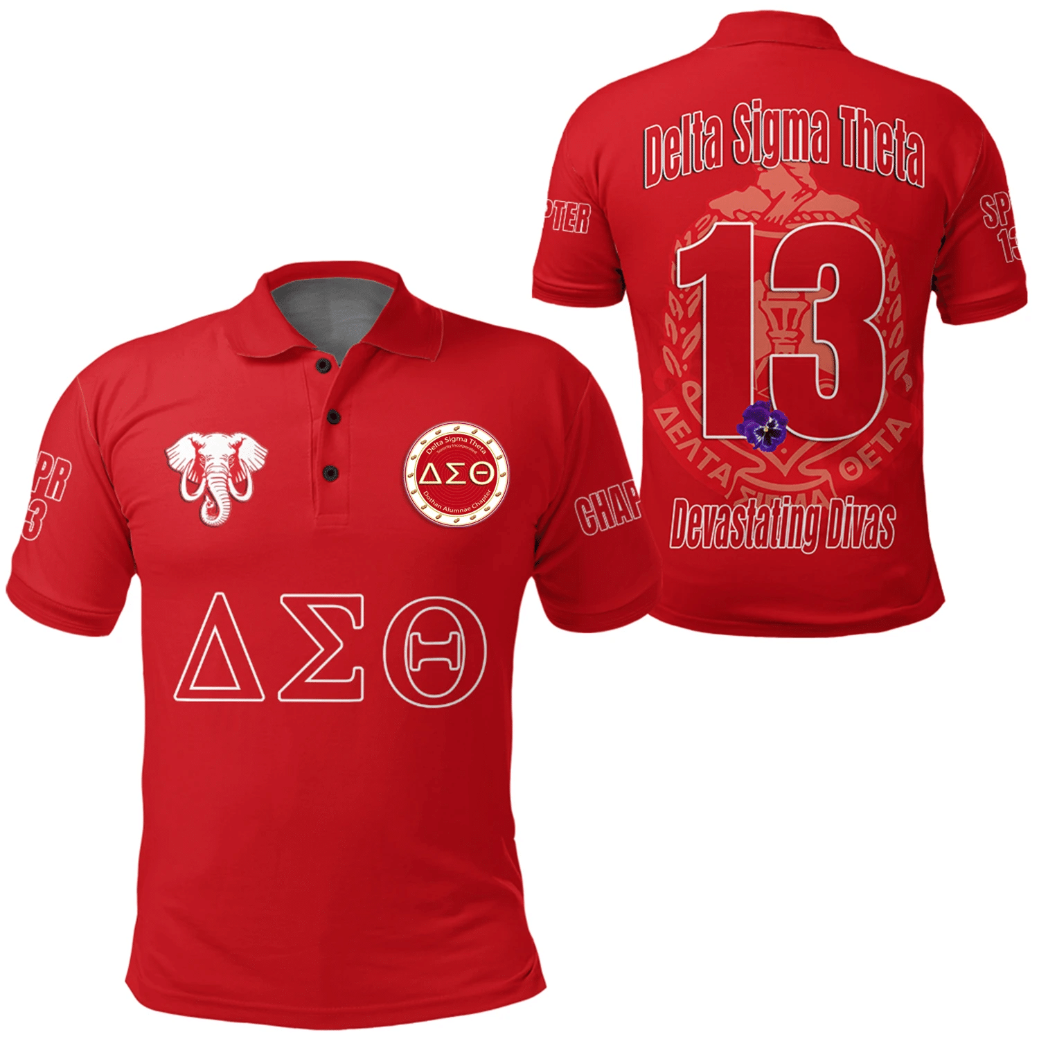 (Custom) Africa Zone Polo Shirt - Dothan Alumnae Chapter Polo Shirts A31 Livingtee