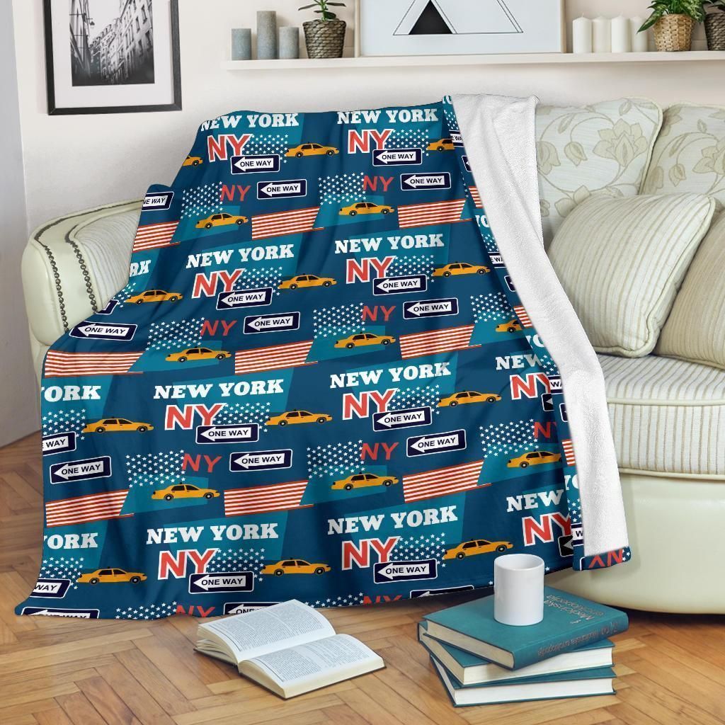 New York Fleece Blanket All Over Prints