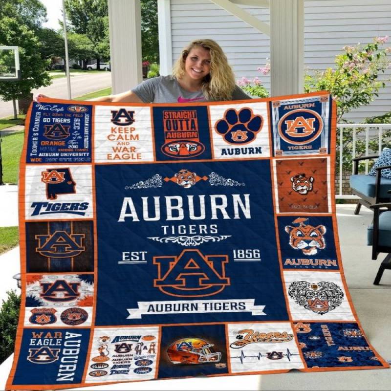 Auburn Tigers Quilt – Auburn Tigers EST 1856 Quilt Blanket – Quilt Auburn Tigers For Fans