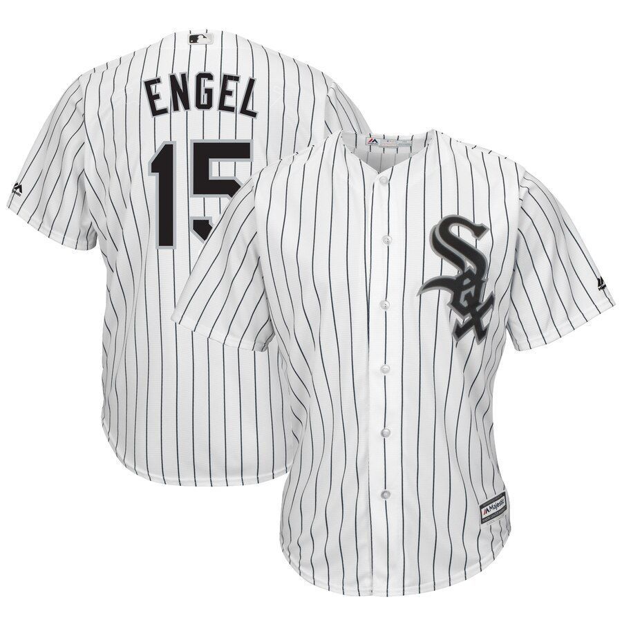 Adam Engel Chicago White Sox Majestic Home Cool Base Player Jersey White 2019