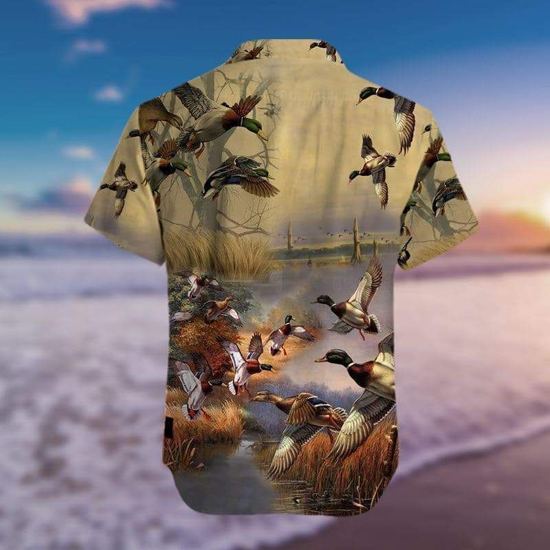 Get Here Ducks Vintage Hawaii Aloha Shirts Ha75026