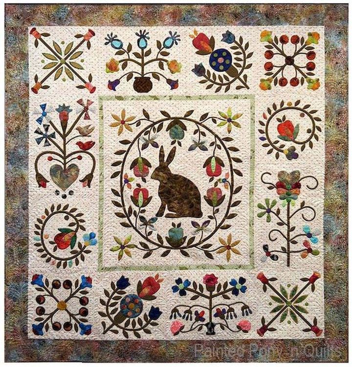 Bunny And Flowers Wg2007049Cl Quilt Blanket