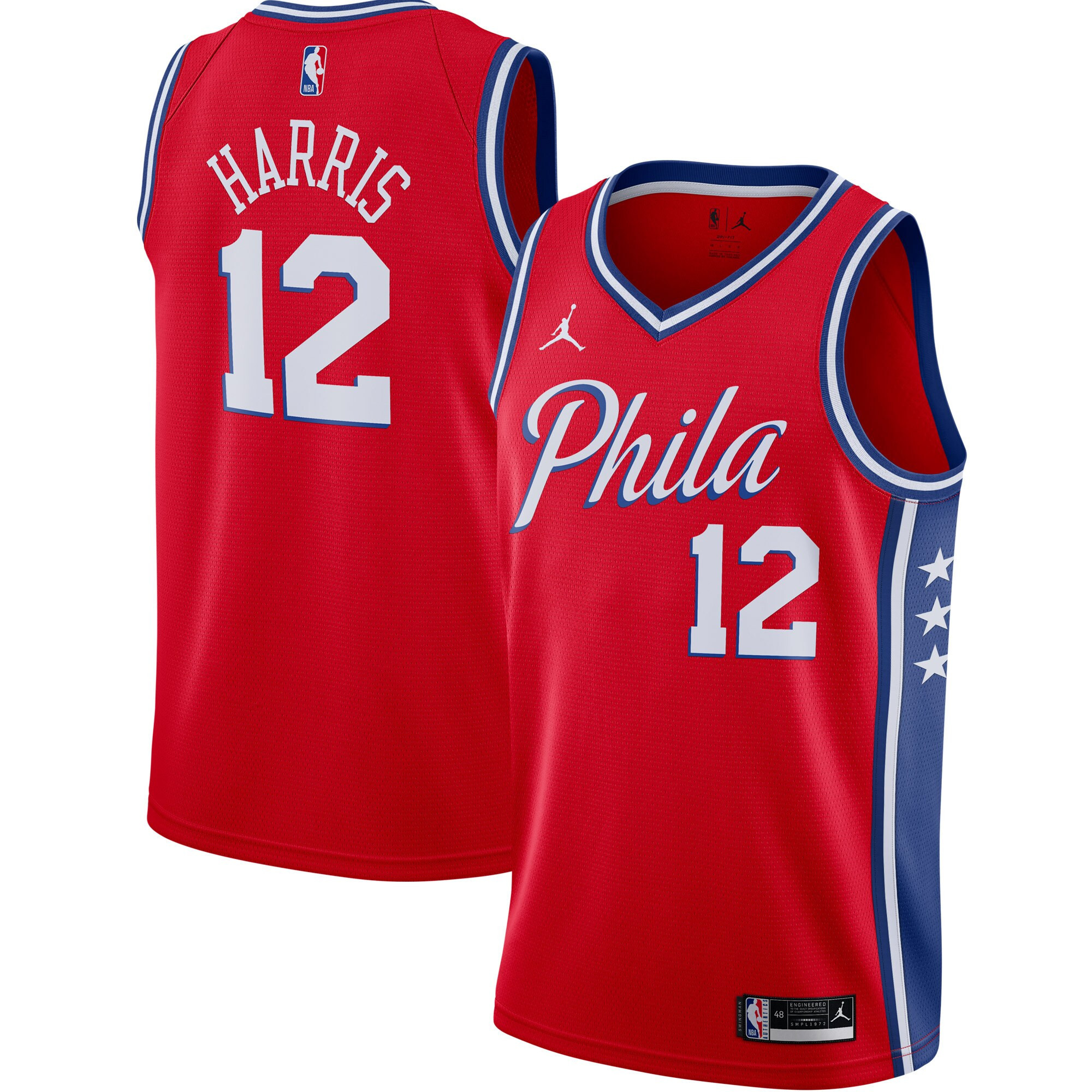 Tobias Harris Philadelphia 76ers Jordan Brand 2020/21 Swingman Jersey – Statement Edition – Red NBA