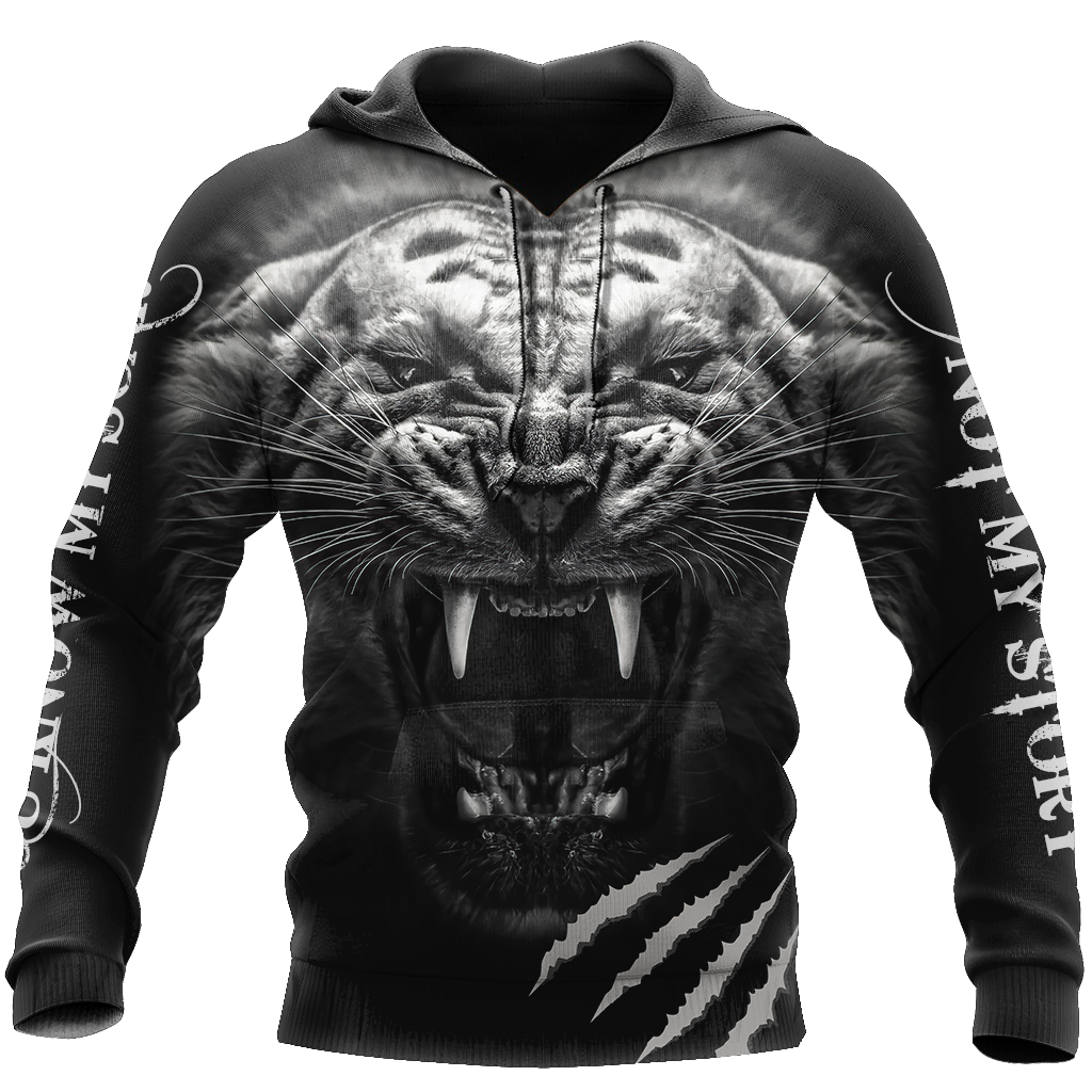 You Don’t Know My Story Tiger Over Printed Hoodie