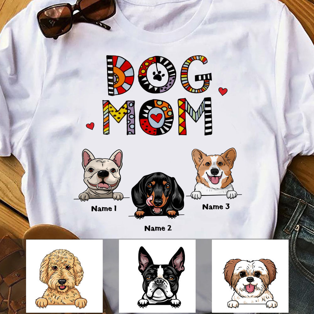 Personalized Dog Mom Cute T Shirt