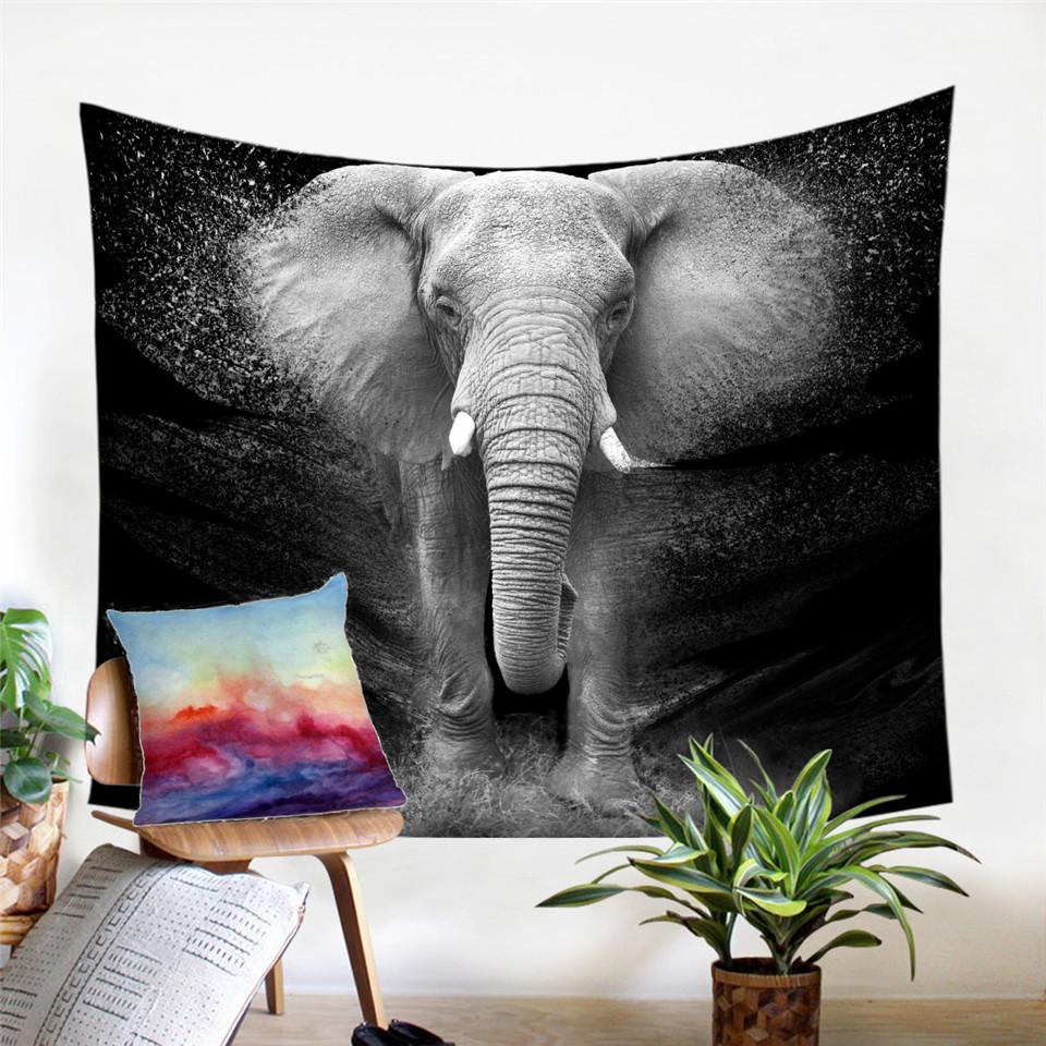 3D Elephant Tapestry