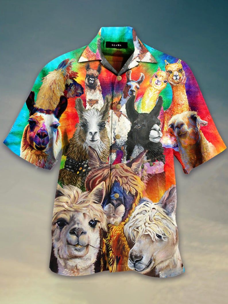 Llama Multicolor Amazing Design Hawaii Shirt Ha83087