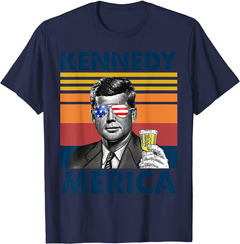 4th of July Independence Day Kennedy Merican flag vintage T-Shirt