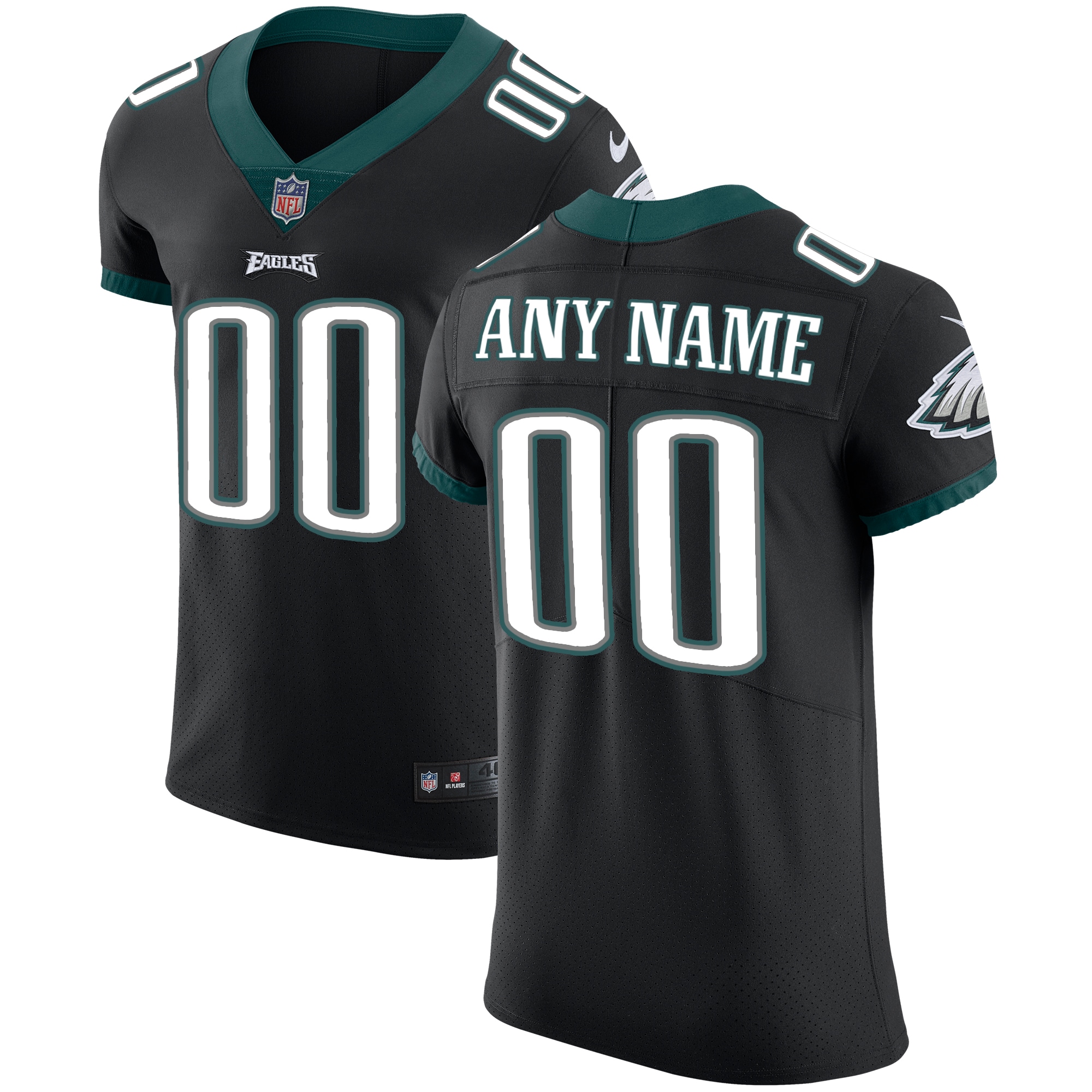 Philadelphia Eagles Vapor Untouchable Custom Elite Jersey – Black