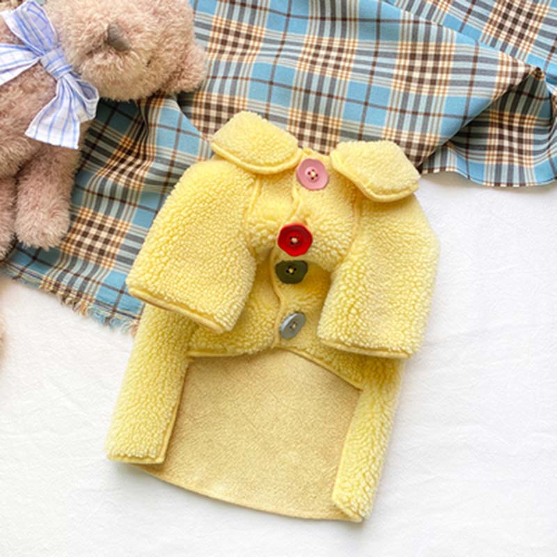 Winter Cute Pet Clothes Teddy Bichon Coat Medium Small Dog Cat Clothing Plus Velvet Jacket Puppy Thick Sweaters Dog Accessories alx