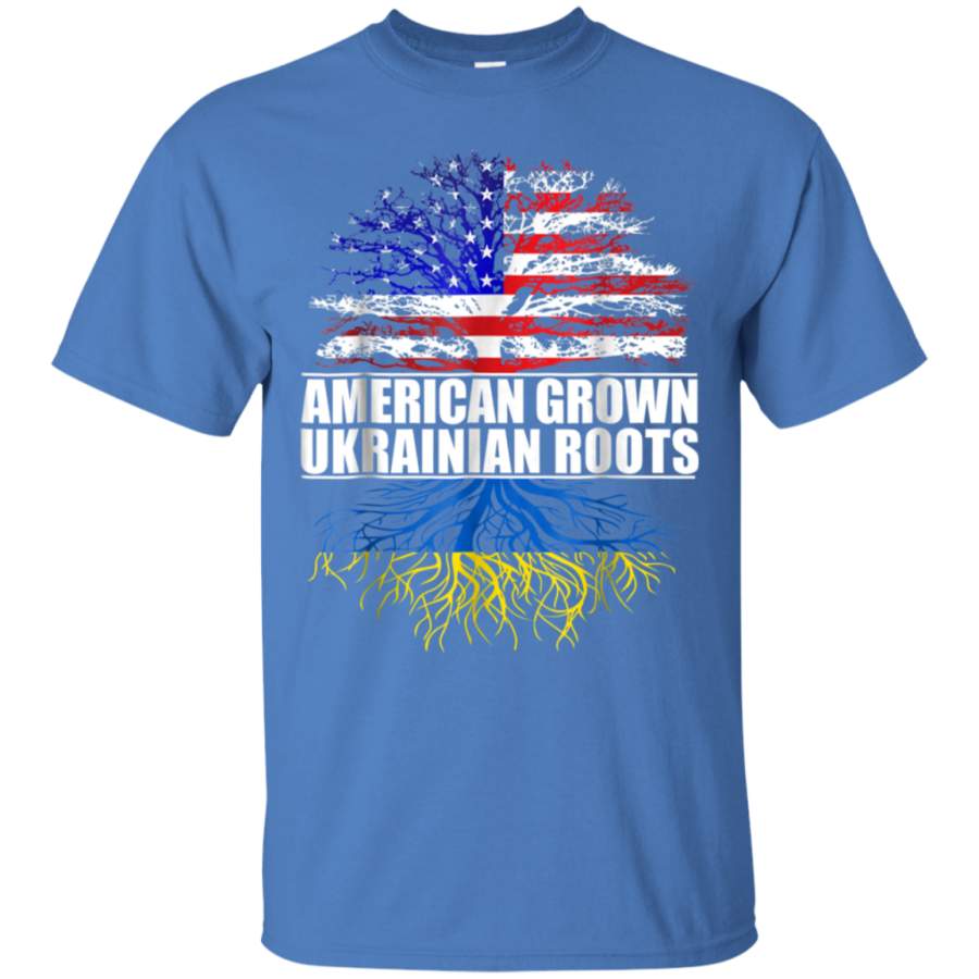 AGR American Grown With Ukrainian Roots T-Shirt Ukraine Shirt