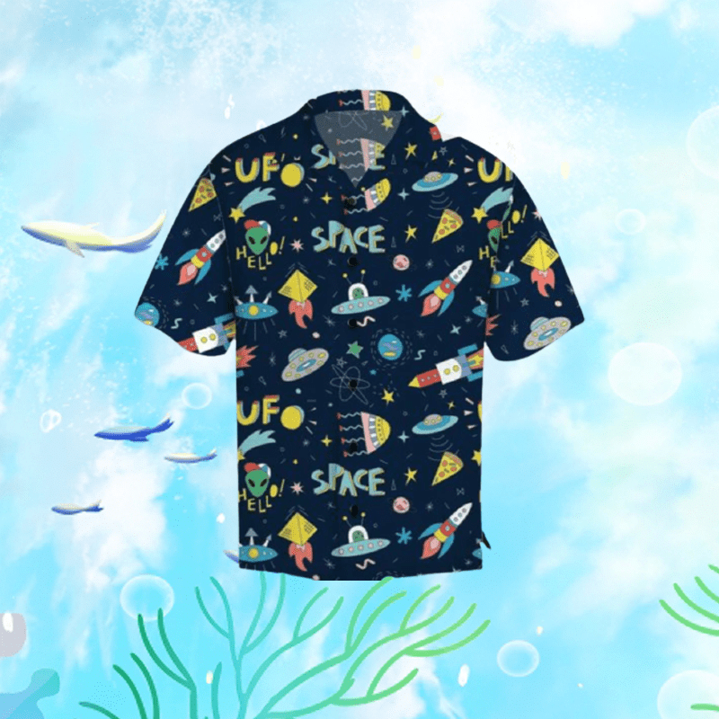 Get Here Unique Ufo In Space Hawaii Aloha Shirts Dh Ha104833