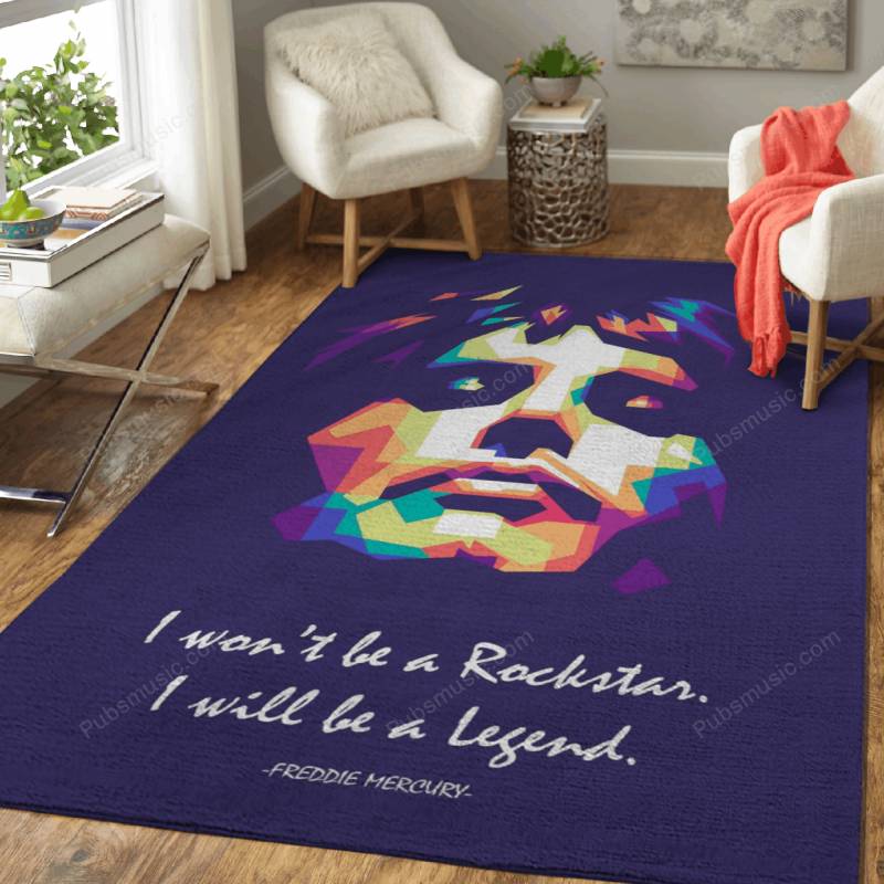 Freddie Mercury – Queen Pop Art Area Rug Carpet