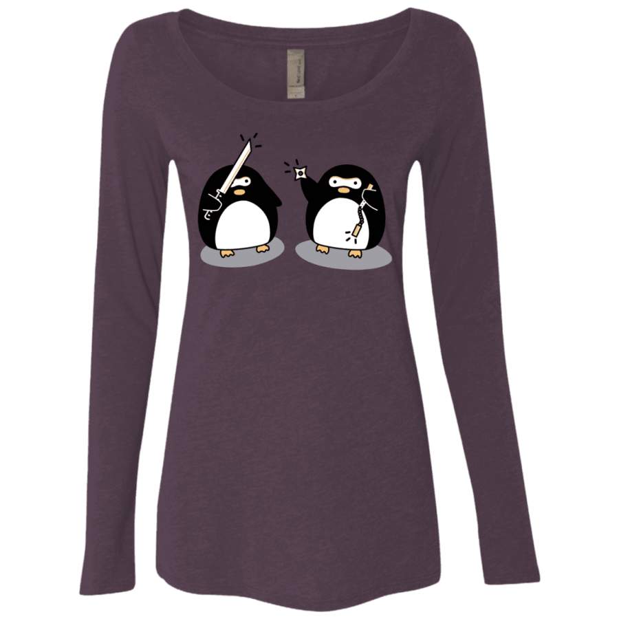 Cute Ninja Penguins Women’s Triblend Long Sleeve Shirt