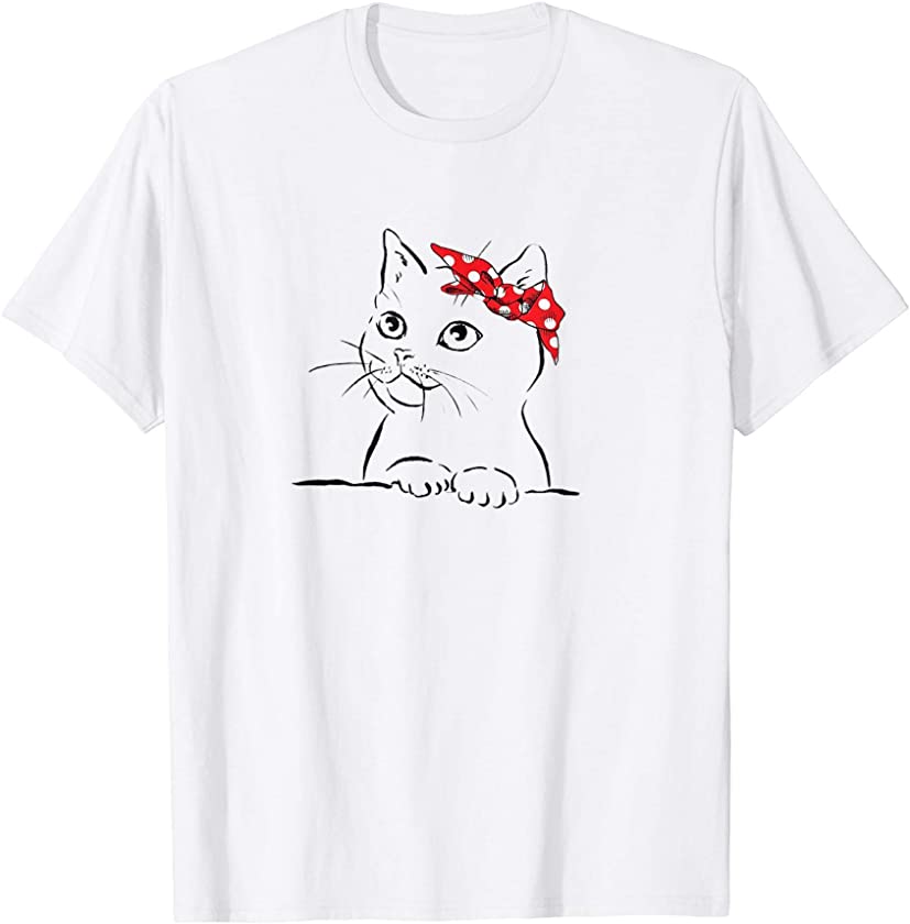 Cute cat – white kitty kitten funny outfit gift T-Shirt