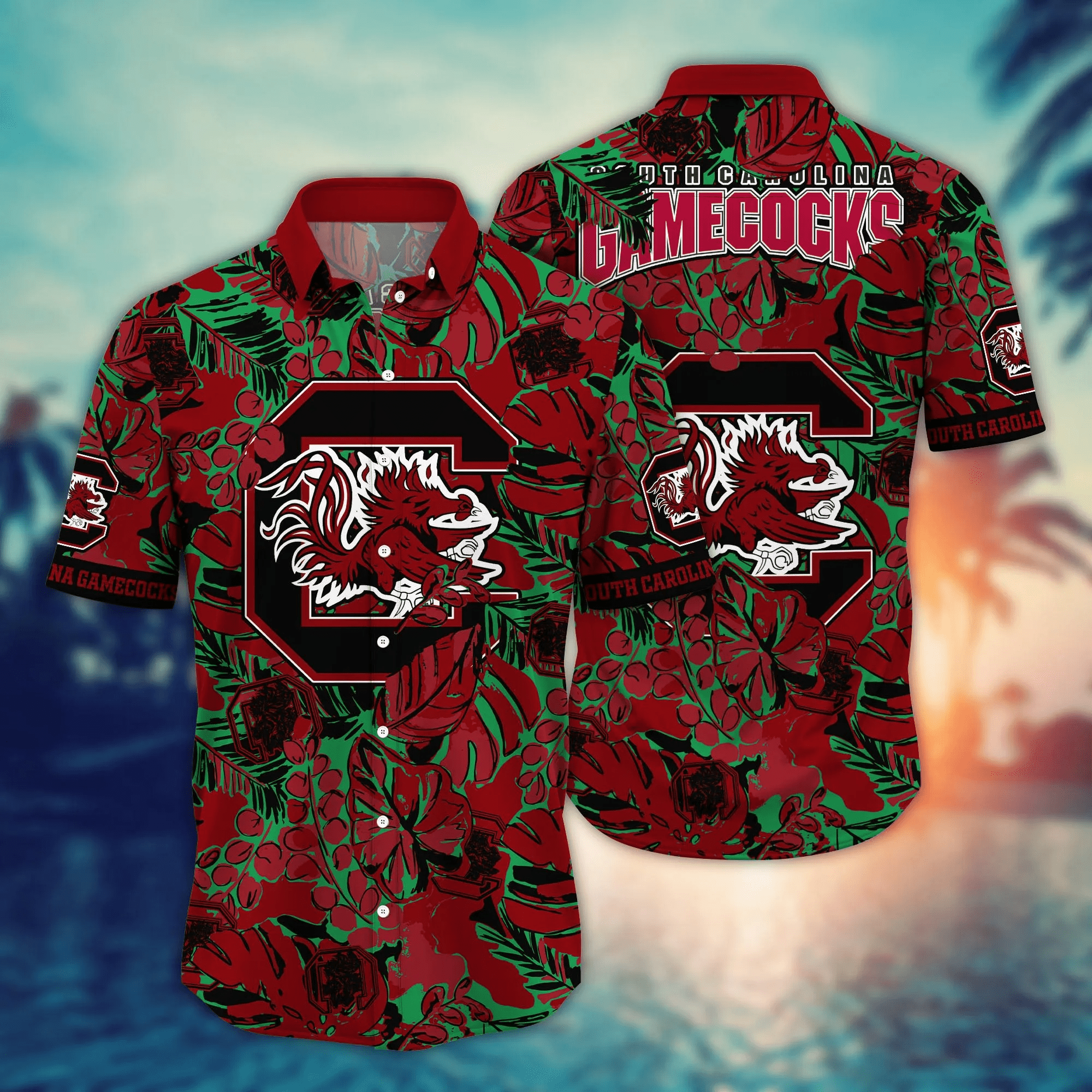 South Carolina Gamecocks NCCA Hawaiian Shirt Water Sports Aloha Shirt