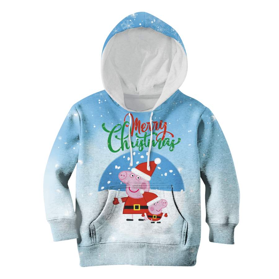 Peppa Pig Merry christmasCustom Hoodies T-shirt Apparel
