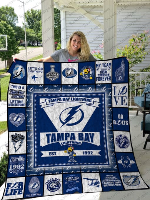 Tampa Bay Lightning Quilt Blanket Bh92