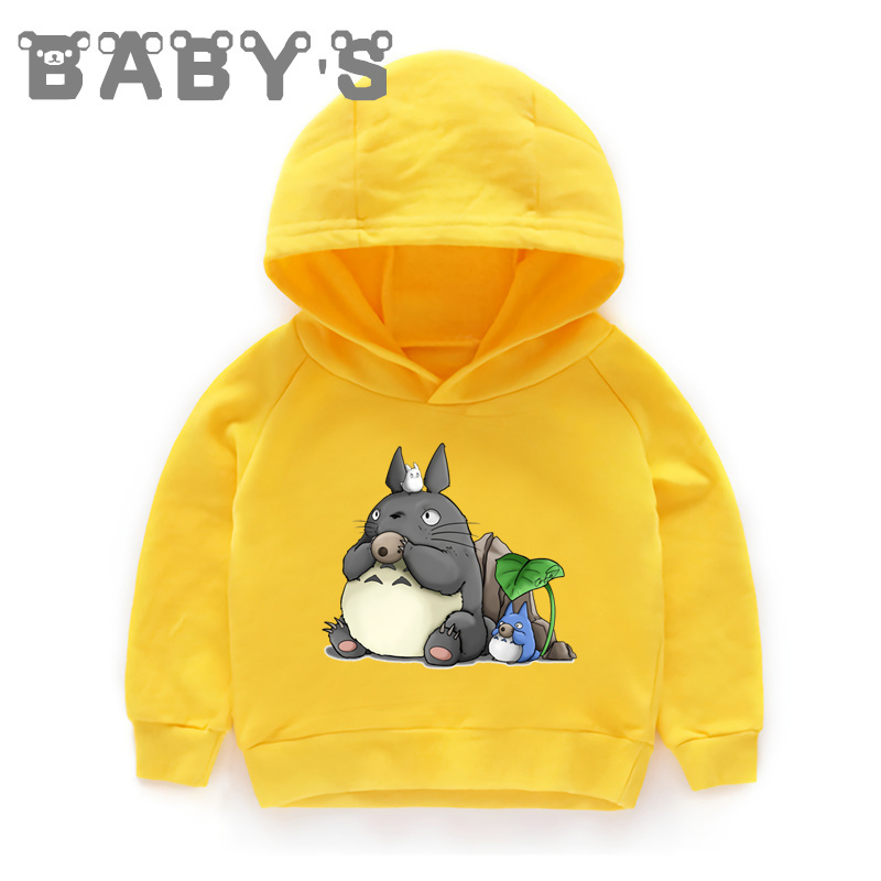 Children Hooded Hoodies Kids Anime My Neighbor Totoro Cartoon Sweatshirts Baby Funny Pullover Tops Girls Boys Clothes,KMT2143 alx