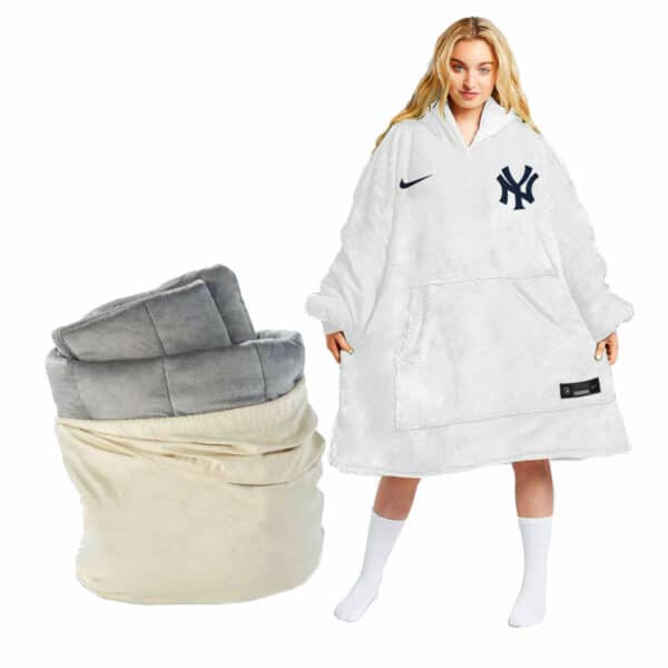Personalized Limited Edition New York Yankees Oodie Blanket Hoodie Snuggie Hoodies For All Family