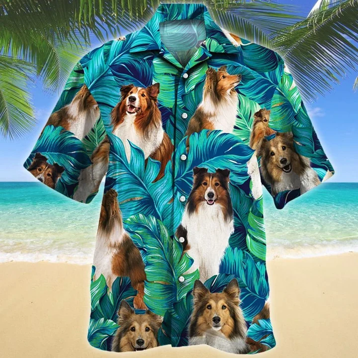 Summer Vibes Shetland Sheepdog Dog Lovers Gift Pattern Hawaii Shirt Ha55969