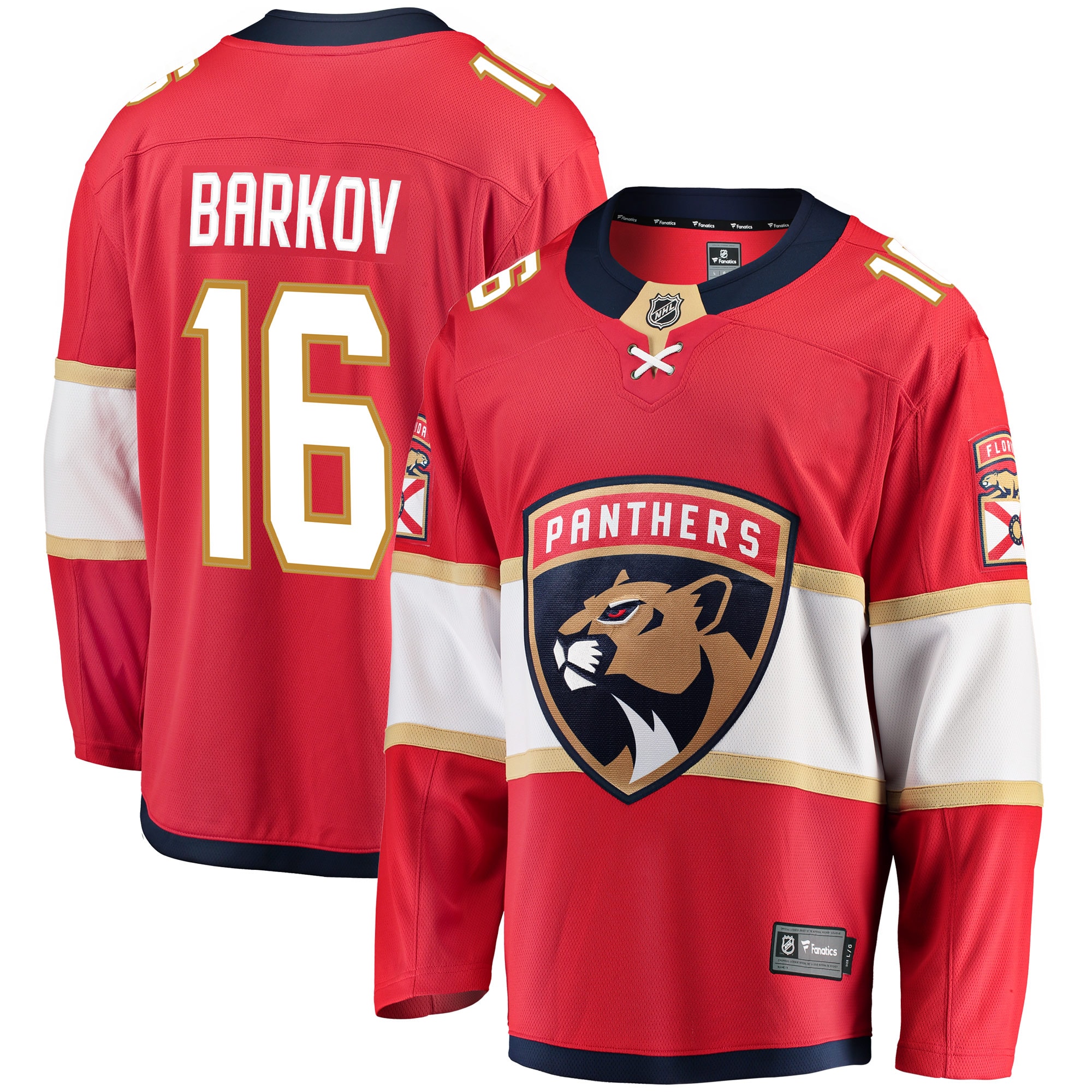 Men's Florida Panthers Aleksander Barkov Red Breakaway Jersey