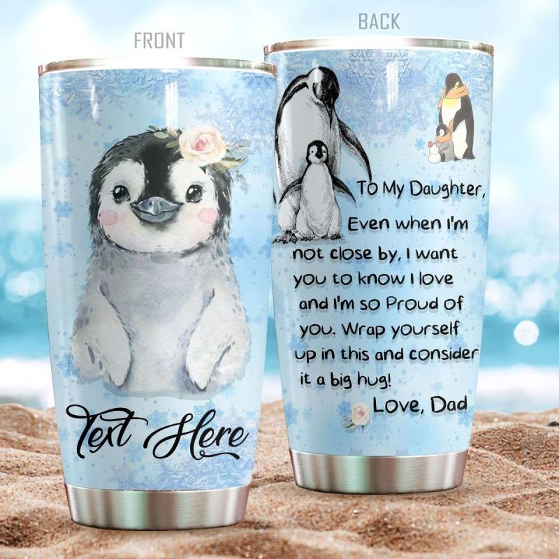 Family Tumbler Personalized Penguine Daughter QR69