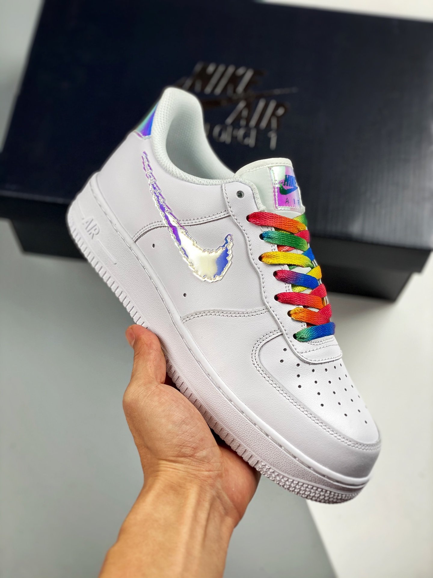 Nike Air Force 1 White Iridescent Pixel CV1699-100 5339967