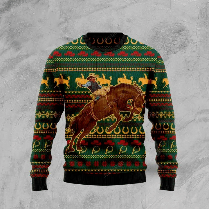 Amazing Cowboy For Unisex Ugly Christmas Sweater, All Over Print Sweatshirt