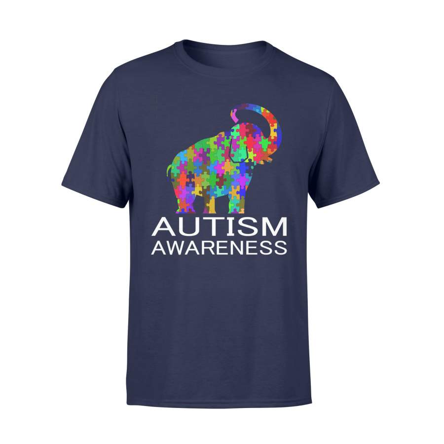 Autism Awareness Day Ribbon Elephant T-Shirt | Autism Awareness Shirt