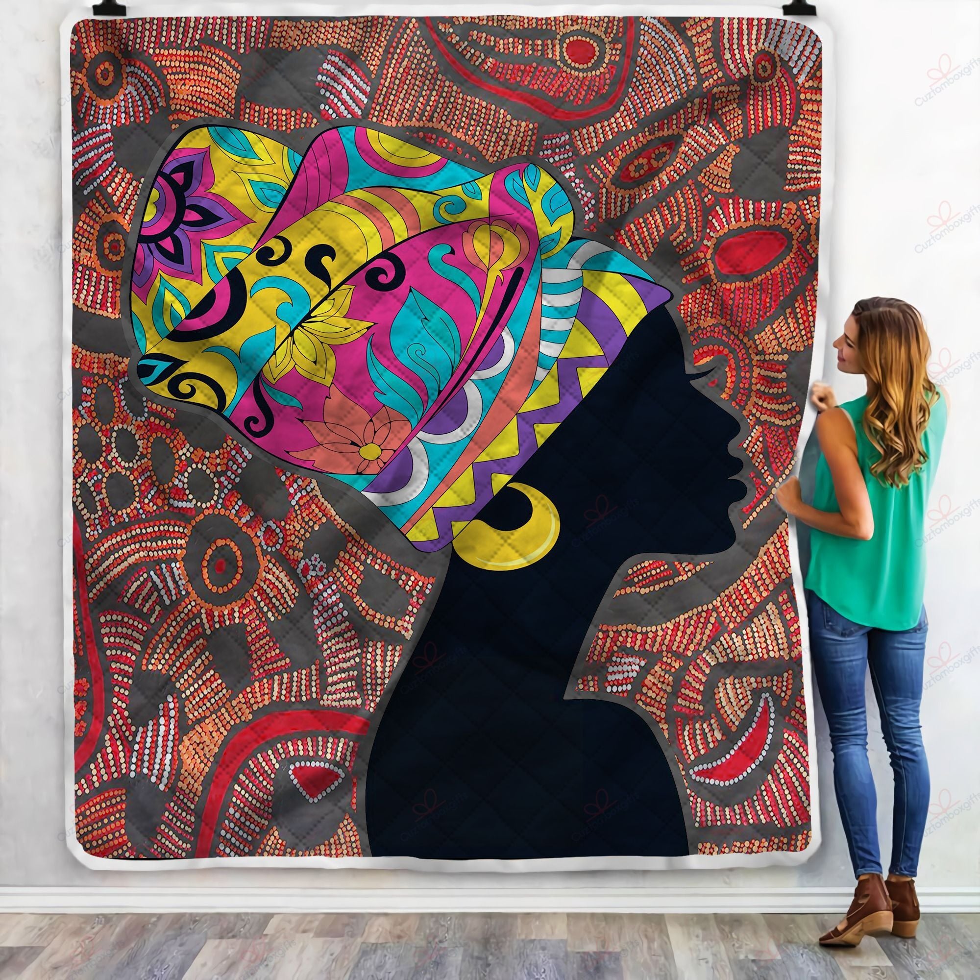 Africa Black Girl GS-HT1007HN Fleece Blanket