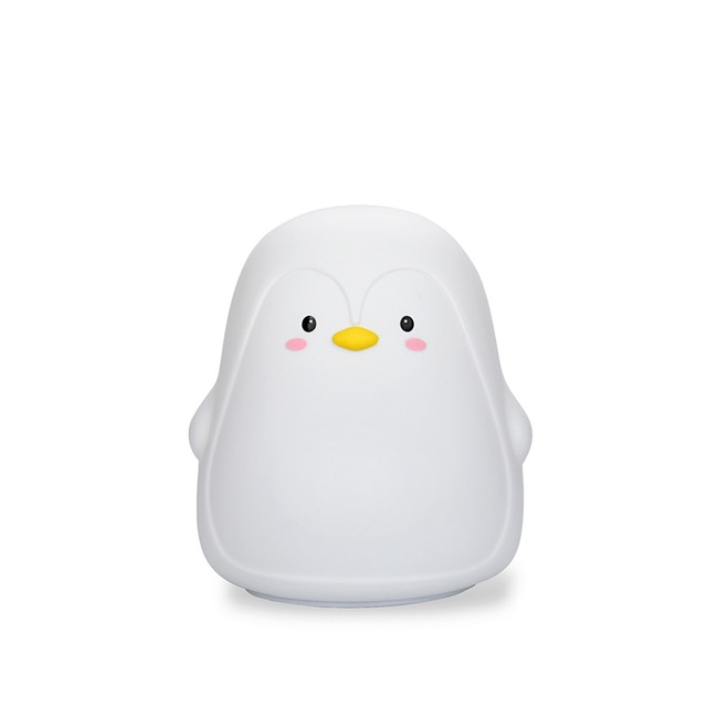 Penguin Silicone Touch Sensor Night Light Rechargeable 7 Colors USB Charging LED Night Lamp For Children Baby Christmas Gift alx