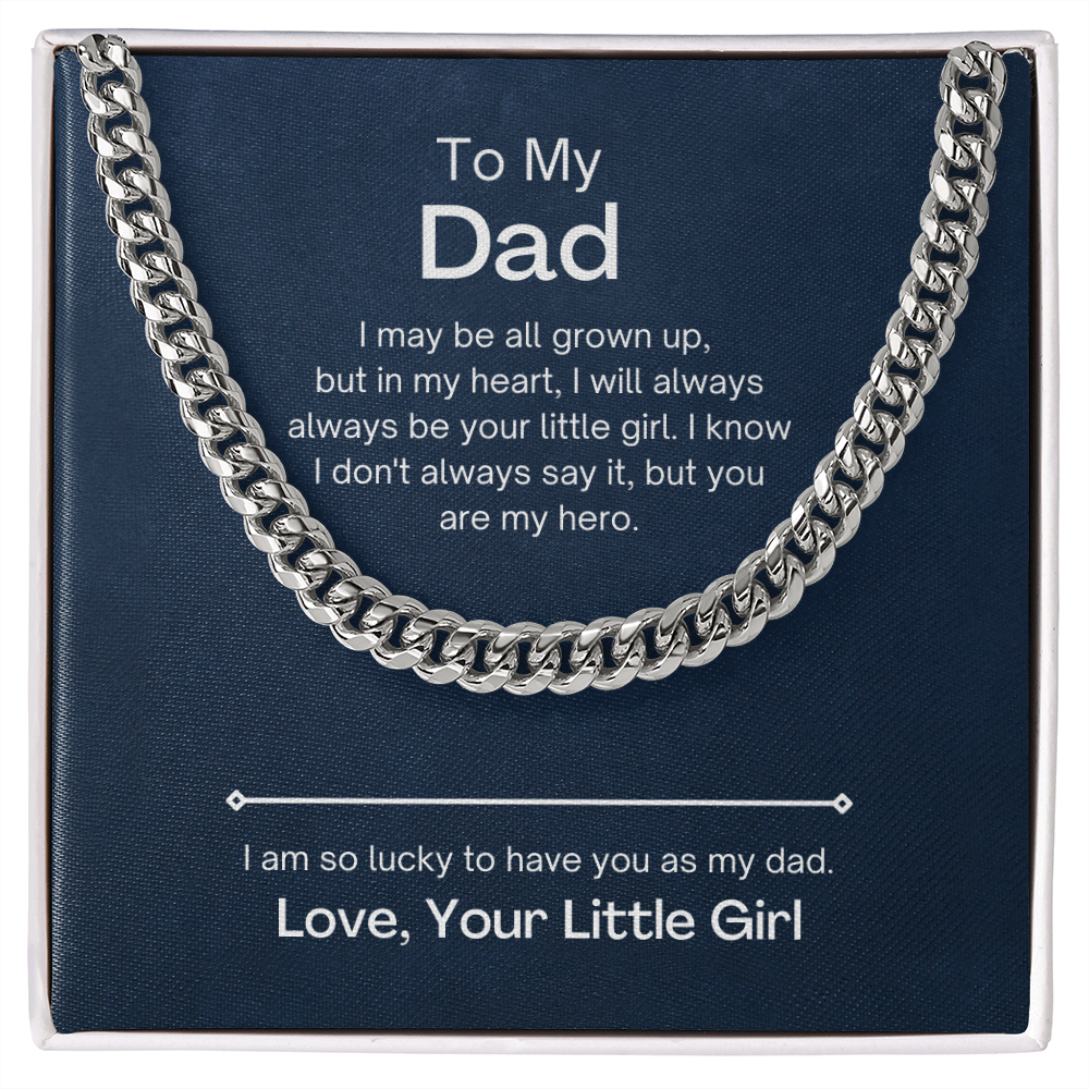 Always Your Little Girl Cuban Chain Necklace